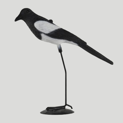 Full Body Plastic Crow Toy With Steel Pedestal